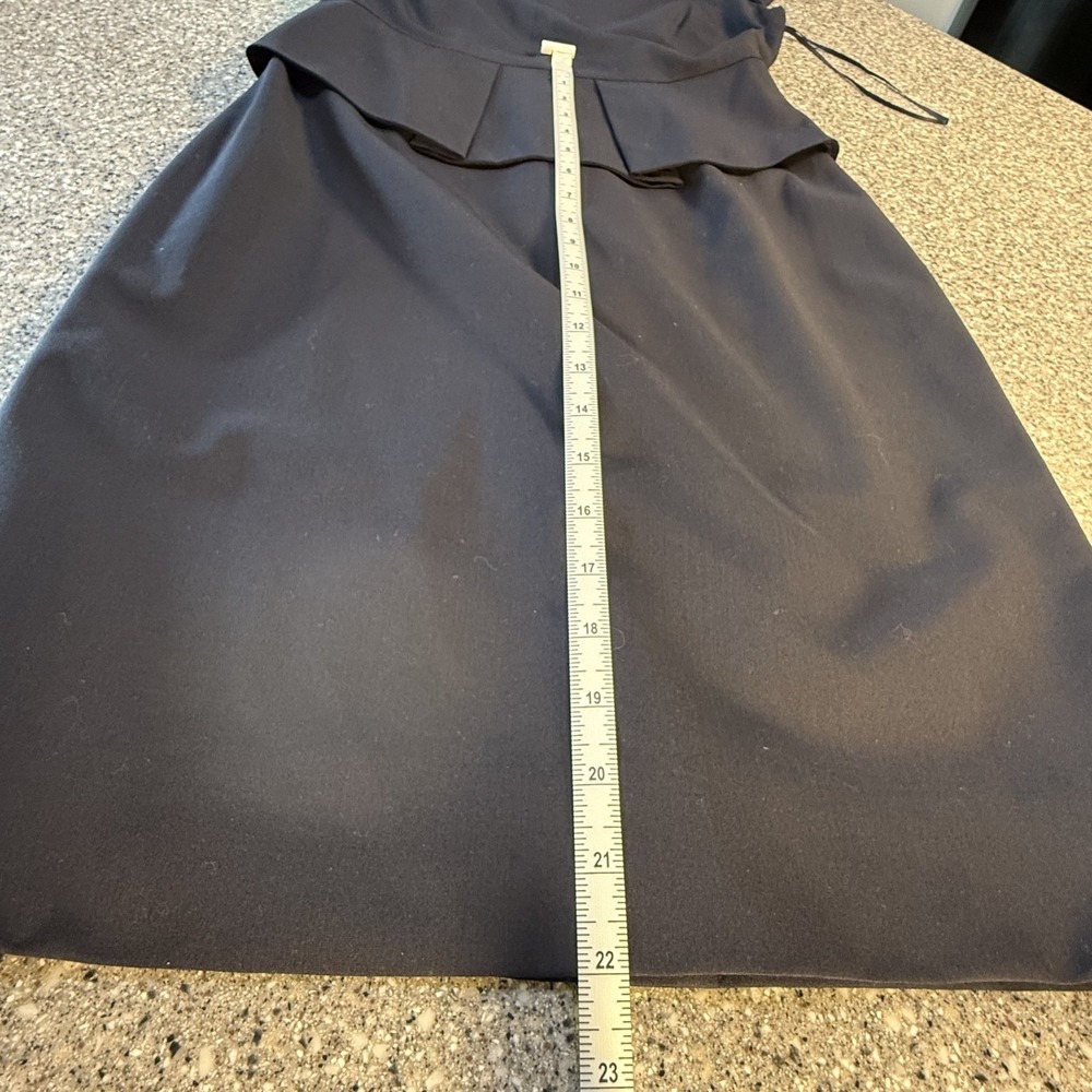 J Crew Peplum Dress Size 0 Stretch Wool Navy Sheath Classic Preppy - Picture 5 of 10